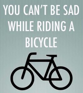 no sadness when riding a bike - Scenic Cycle Tours - San Diego Bike Tours