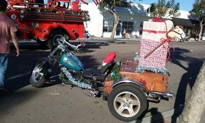 pb christmas parade santa's sleigh - San Diego Scenic Cycle Tours