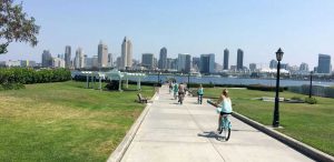 Riding back to the Ferry - San Diego Scenic Cycle Tours
