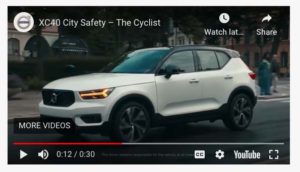 volvo with cyclist protection- San Diego Scenic Cycle Tours