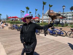 deanne the hawk lady - San Diego Scenic Cycle Tours