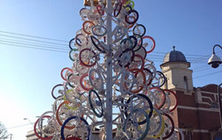 Bike Wheel Christmas Tree - San Diego Scenic Cycle Tours