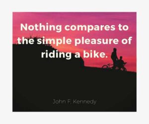 nothing compares to the simple pleasure of riding a bike