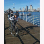 coronado ferry rider coming to bike around coronado