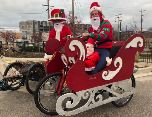 Biking Santas!