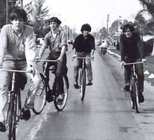 beatles riding bikes