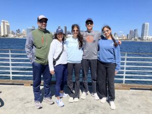 san diego skyline with corunado bike tour riders